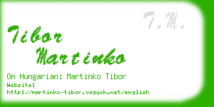 tibor martinko business card